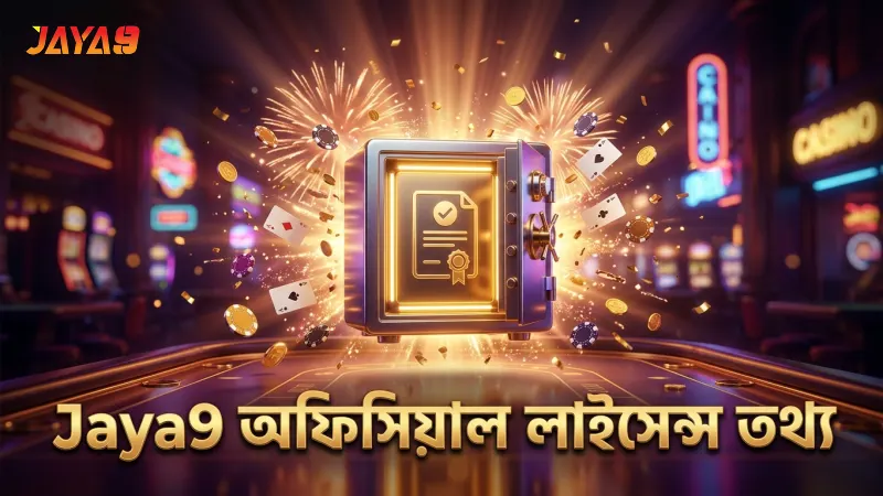 Jaya9 অফিসিয়াল লাইসেন্স নম্বর ও নিয়ন্ত্রণের প্রমাণ